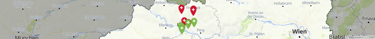 Kartenansicht für Apotheken-Notdienste in der Nähe von Ottenschlag im Mühlkreis (Urfahr-Umgebung, Oberösterreich)
